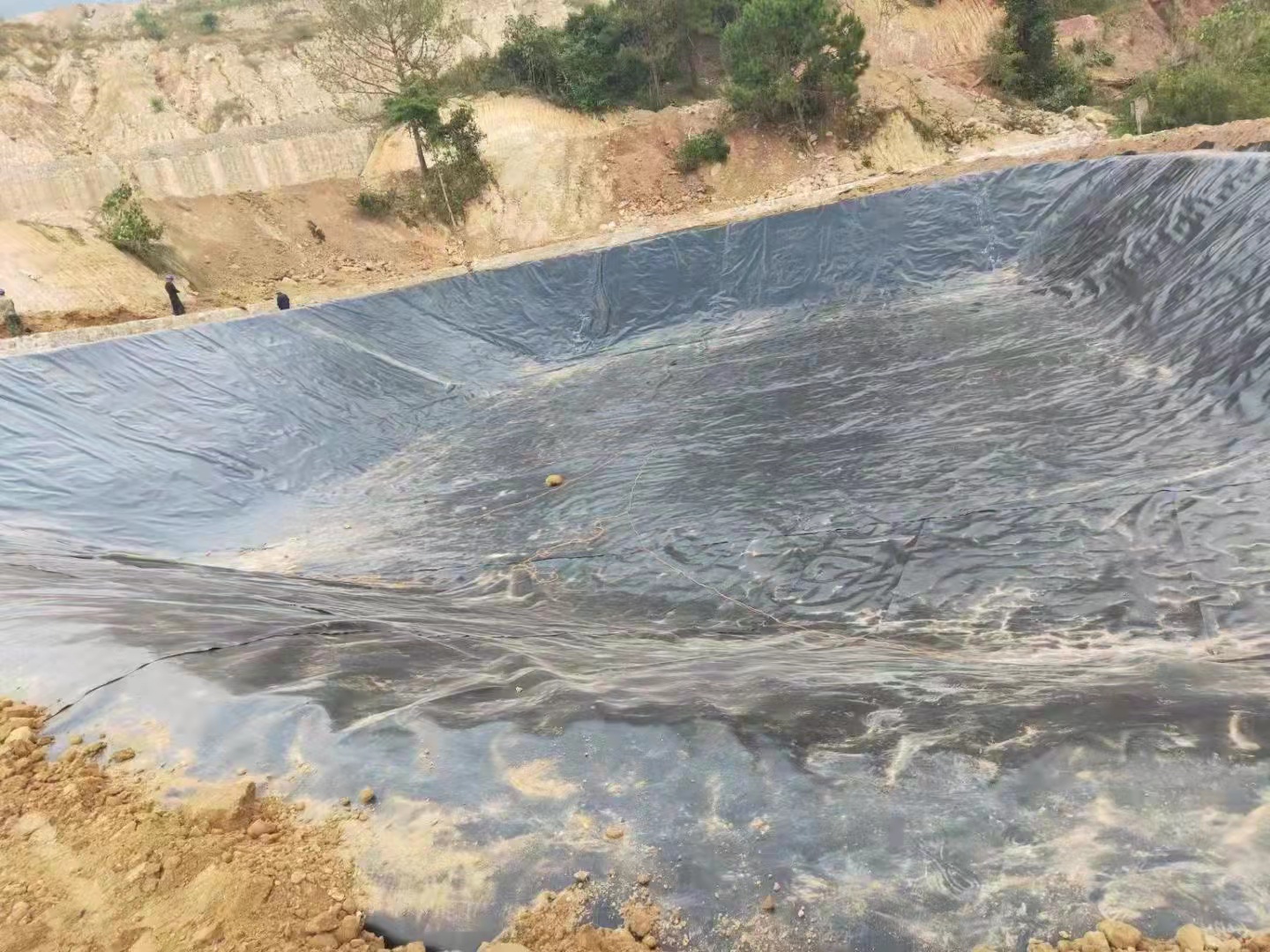 HDPE防渗土工膜应用在蓄水池
